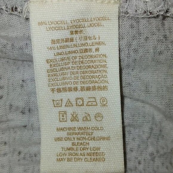 Free People Medallion Pastel Purple Linen Blouse - Picture 8 of 8